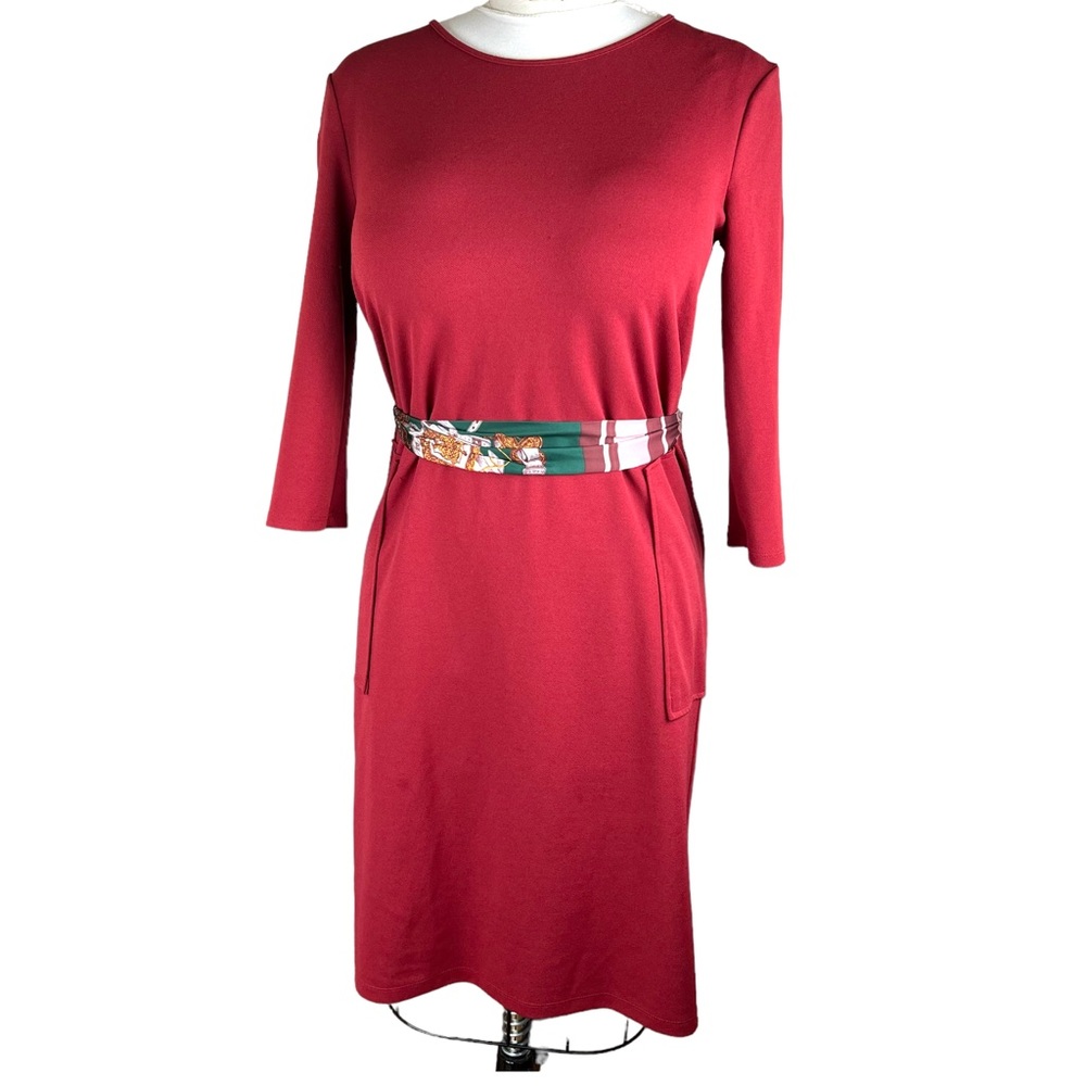 Zara Satin Belted Dress